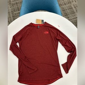 THE NORTH FACE Big Pine Long Sleeve Crew, heather red, medium